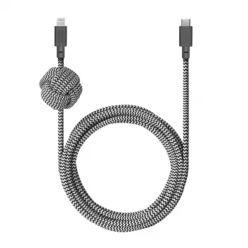 Lightning kábel native union NCABLE-KV-CL-ZEB 3 m Lightning na USB-A čierna biela 140 g