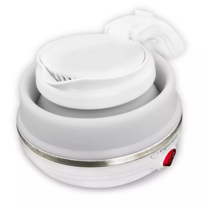 Elektrická kanvica ESPERANZA EKK023 — 0,5 l, 750 W, biela, nerezová oceľ a plast