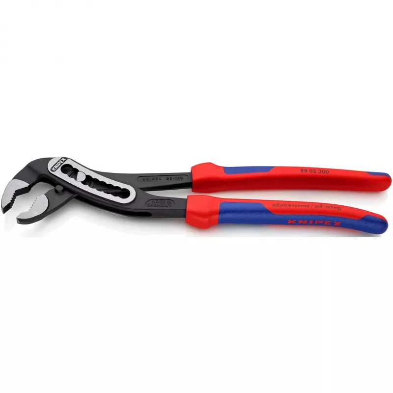 KNIPEX 88 02 300 – Kombinované kliešte s drážkovým kĺbom – 7 cm – 6 cm – oceľ – plast – modrá/červená