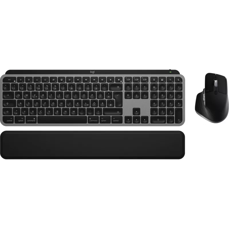 Logitech MX Keys S Combo pre Mac, bezdrôtová, DE rozloženie sada klávesnice a myši, klávesy a funkcie optimalizované pre macOS