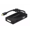 DeLOCK Mini DisplayPort 1.2 na VGA HDMI DVI Audio 4K pasívny čierny