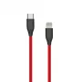 Silikónový kábel USB Type-C - Lightning, 1 m (červená)