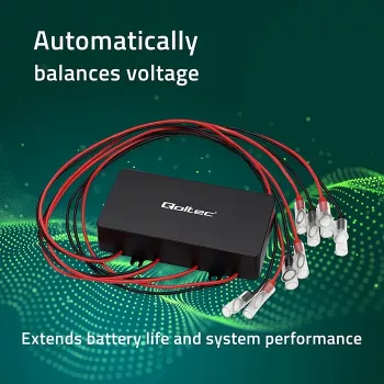 Vyrovnávač napätia QOLTEC 51098 pre 48V systémy — 4×12V vyrovnávač batérií