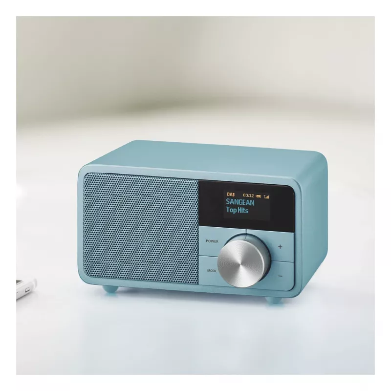 Sangean DDR-7 Norse Blue stolné rádio, DAB+, FM, AUX, Bluetooth, tyrkysové
