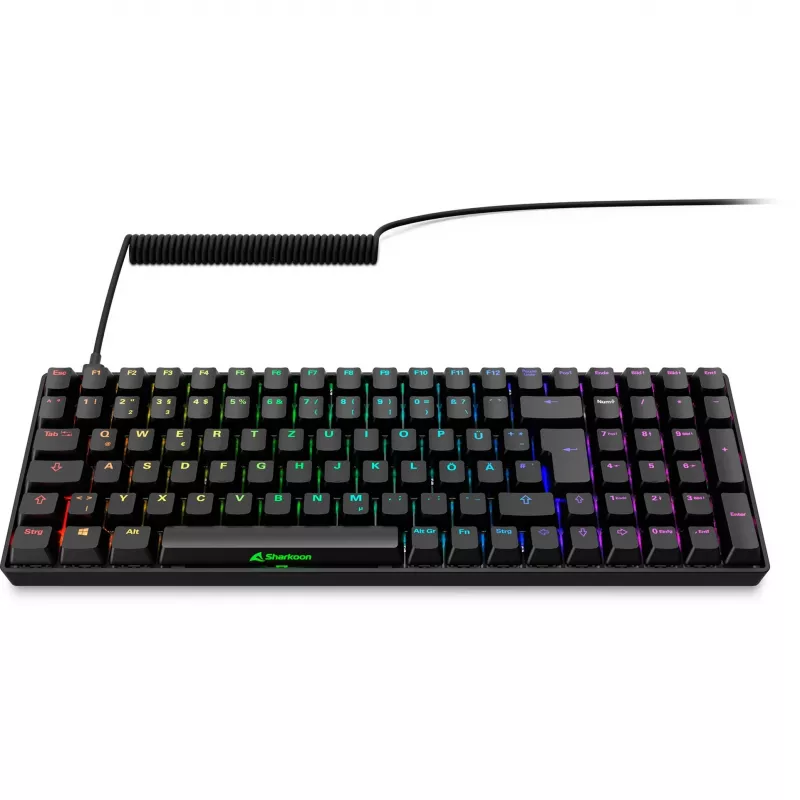 Sharkoon Skiller SGK50 S2 čierna DE-layout Gateron Yellow klávesnica