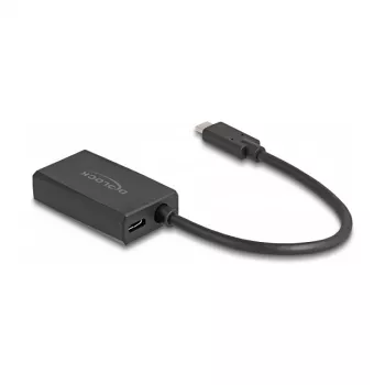 Adaptér DisplayPort samica na USB Type-C samec DeLOCK 4K PD 85W