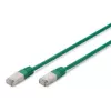 Sieťový kábel Digitus CAT 5e SF/UTP RJ-45 0,5 m zelený
