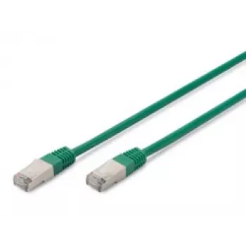 Sieťový kábel Digitus CAT 5e SF/UTP RJ-45 0,5 m zelený