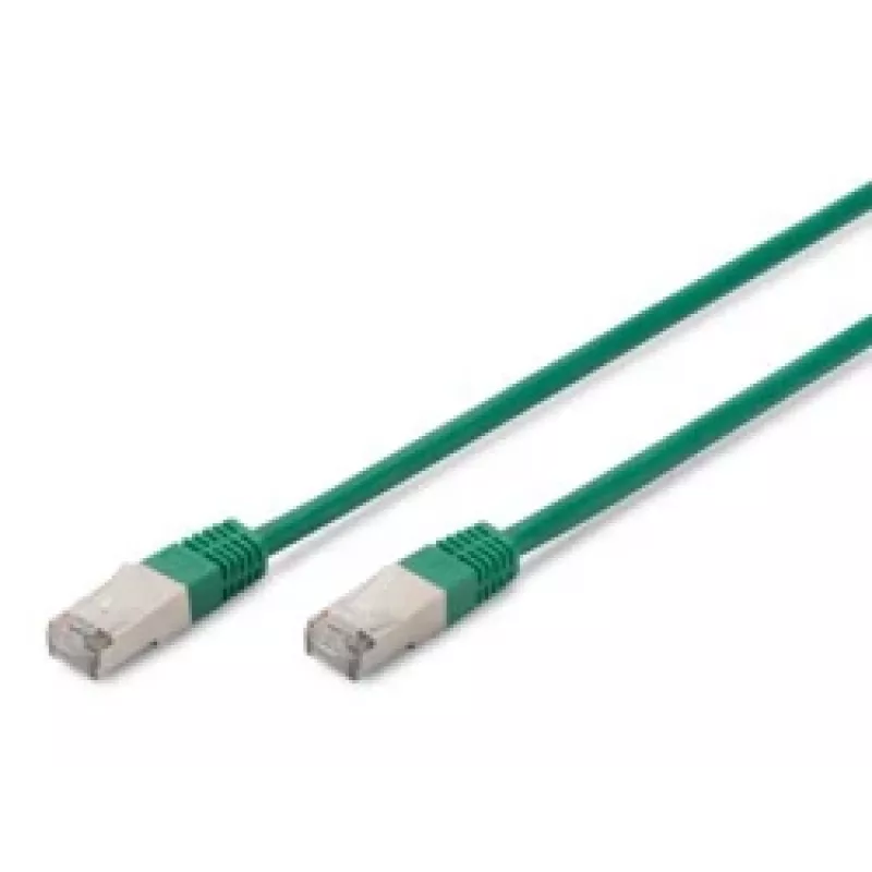 Sieťový kábel Digitus CAT 5e SF/UTP RJ-45 0,5 m zelený
