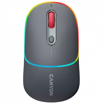 Canyon MW-22 2in1 RGB bezdrôtová myš - sivá - Bluetooth/RF - 1 600 dpi - nabíjateľná