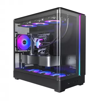 PC skriňa Montech KING 15 PRO čierna — Midi-Tower pre micro ATX / Mini-ITX