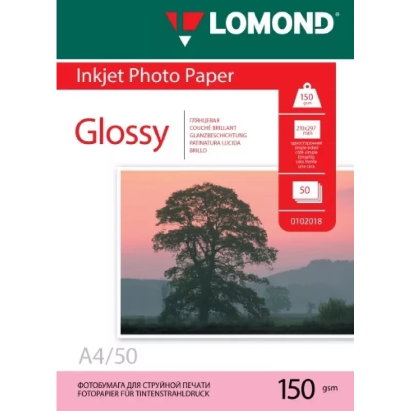 Lomond fotografický atramentový papier lesklý 150 g/m² A4, 50 listov