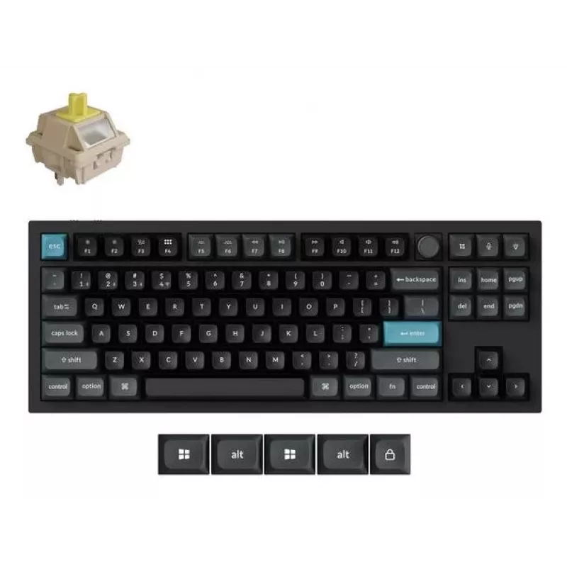 Mechanická klávesnica Keychron Q3 Ultra 8K — 80% QWERTY, káblová & Bluetooth, RGB, čierna
