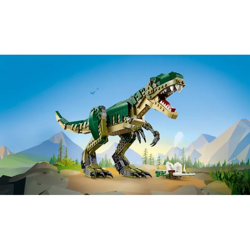 Konštrukčná hračka LEGO Creator 3-in-1 T.Rex stavebnica, 626 dielov, 150 mm výška, vek 9+