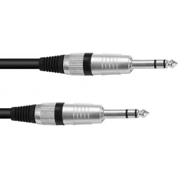 Stereo 6,3 mm (1/4 palca) jack kábel Omnitronic 3021165D, 1 m, stereo konektor na stereo konektor