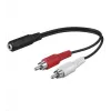 Microconnect AUDALH02 audio kábel 0,2 m 2 x Cinch 3,5 mm červený