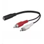 Microconnect AUDALH02 audio kábel 0,2 m 2 x Cinch 3,5 mm červený