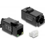 Delock 86609 modul Keystone zásuvka RJ45 Cat.6A UTP s LED PoE