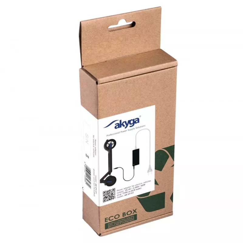Akyga AK-EV-01 nabíjačka batérie pre e-bike pre 24 V batérie, 29,4 V / 2 A, 60 W, XLR konektor