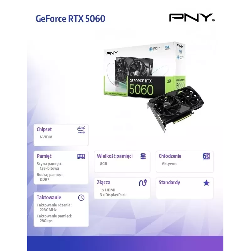 Grafická karta PNY GeForce RTX 5060 8GB