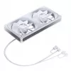 240 mm ARGB Infinity Mirror ventilátor Jonsbo ZA-240 biely, dva 120 mm ventilátory, podpora PWM