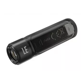 Ručná baterka Nitecore TIKI LE — 300 lm, USB nabíjateľná, polykarbonát, IP66, odolná proti nárazu, 10,5 g, 55 mm, čierna