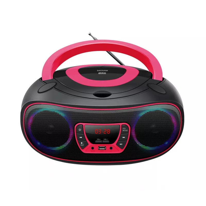 Denver TCL-212BT PINK CD prehrávač prenosný CD prehrávač čierny, ružový