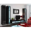 Cama regál VIGO NEW 180/40/30 čierna/čierna lesk