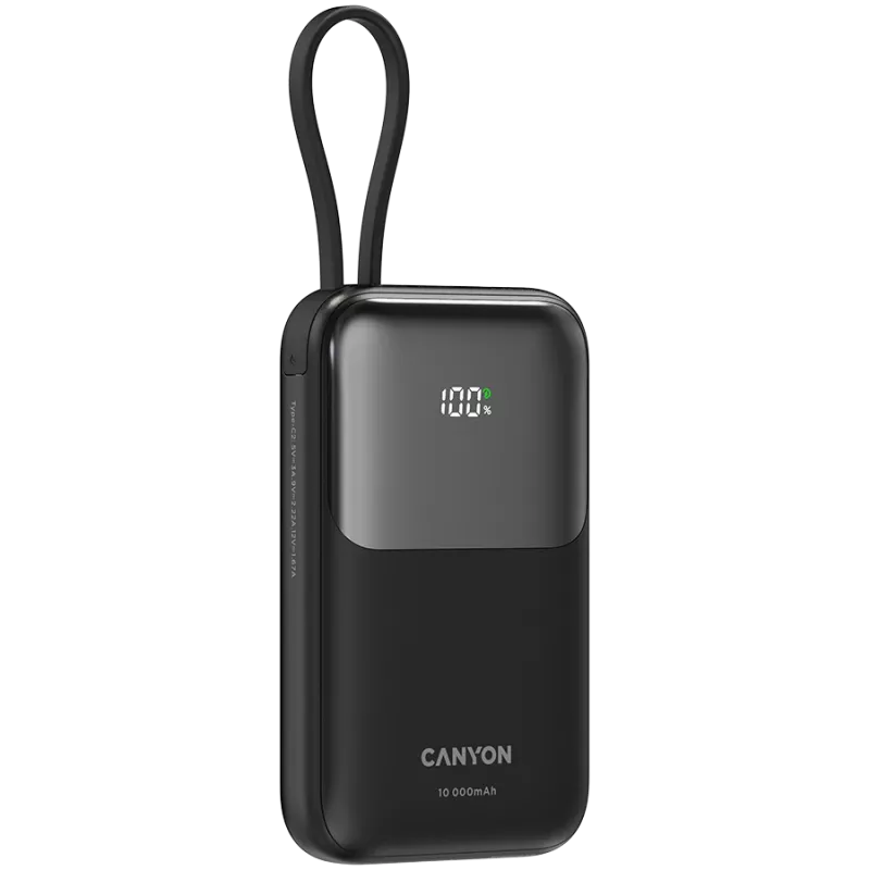 OnPower 101 s integrovaným káblom 10000 mAh PD22.5W čierna