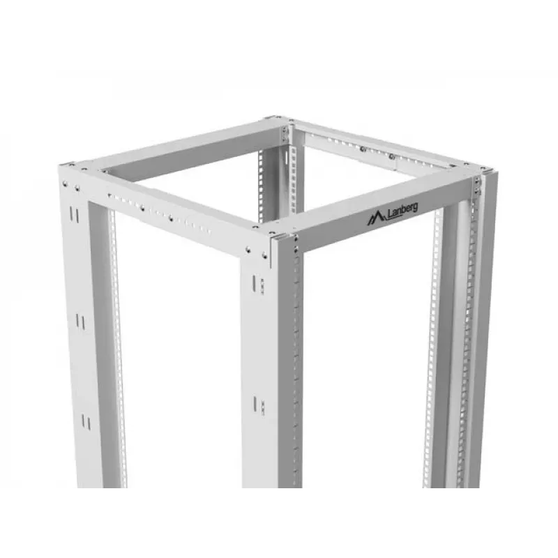 19-palcový otvorený rack LANBERG 42U, hĺbka 800 mm, šírka 600 mm, sivý