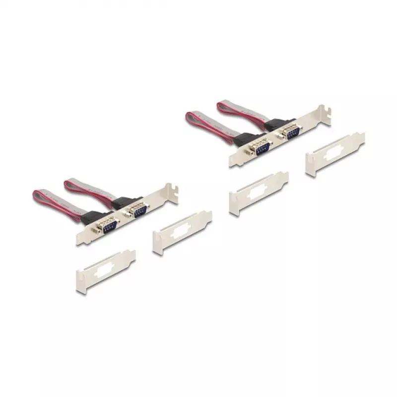 Interná RS-232 rozhranová karta DELOCK 95278 — Mini PCI Express host, 4× RS-232 výstupy, FIFO 256 B, 30×51×10 mm