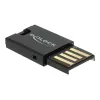 DeLOCK USB 2.0 čítačka kariet čierna Micro SD MicroSDHC MicroSDXC 480 Mbit/s