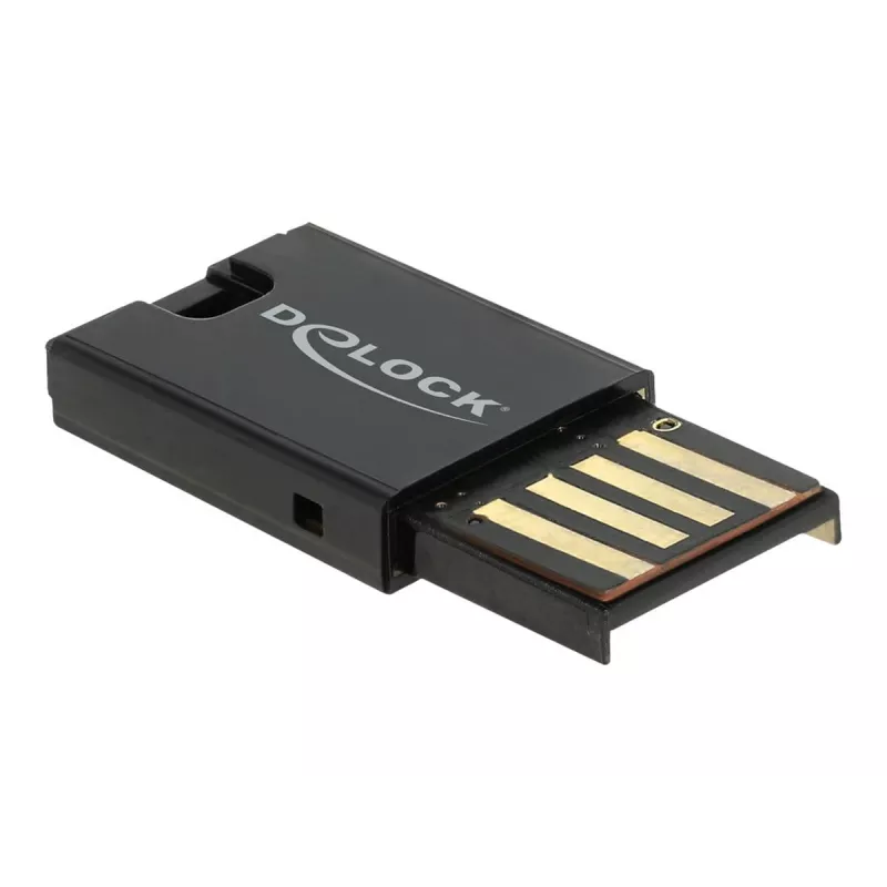 DeLOCK USB 2.0 čítačka kariet čierna Micro SD MicroSDHC MicroSDXC 480 Mbit/s