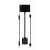 Videokábel adaptér GEMBIRD A-VGA-HDMI-02 0,15 m — HDMI + VGA (D-Sub) konektor samica na VGA (D-Sub) konektor samec, čierny