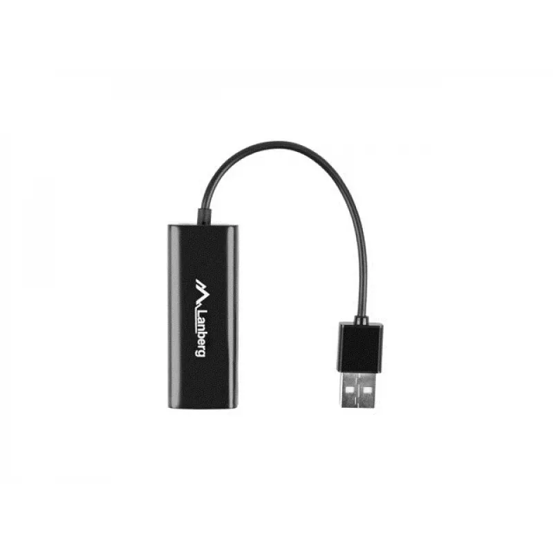 Sieťový adaptér Lanberg NC-0100-01 USB 2.0 na RJ45 100 Mbit, kábel 0,15 m