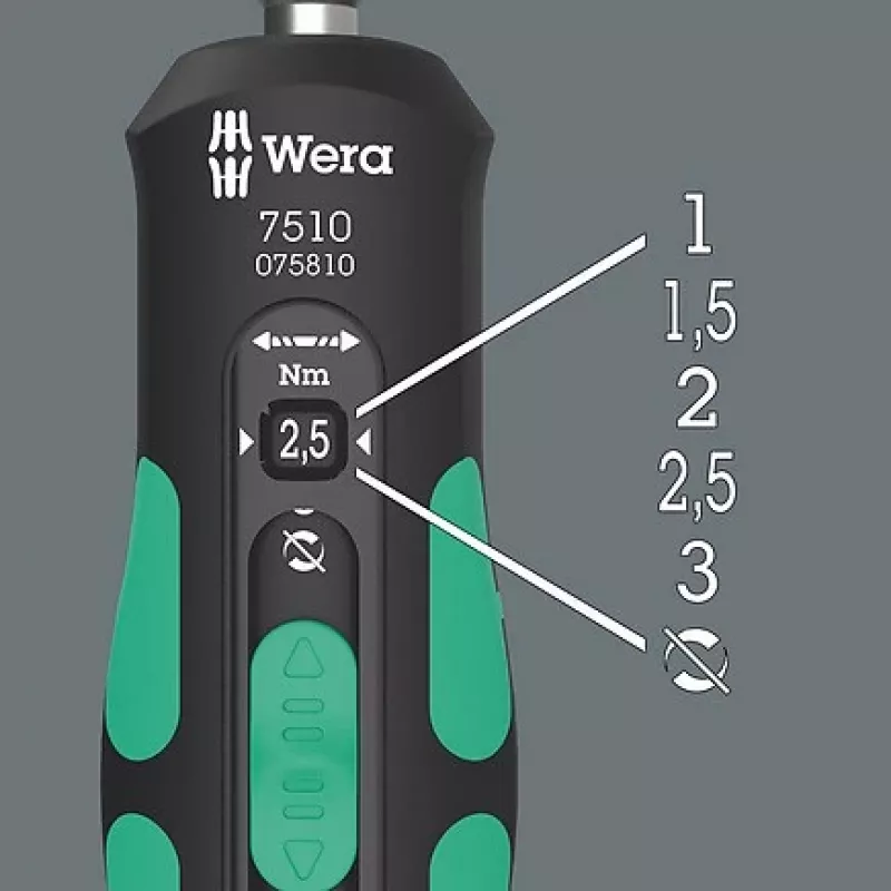 Wera 7510 Kraftform Safe-Torque Speed momentový skrutkovač, 1-3 Nm, 1/4″