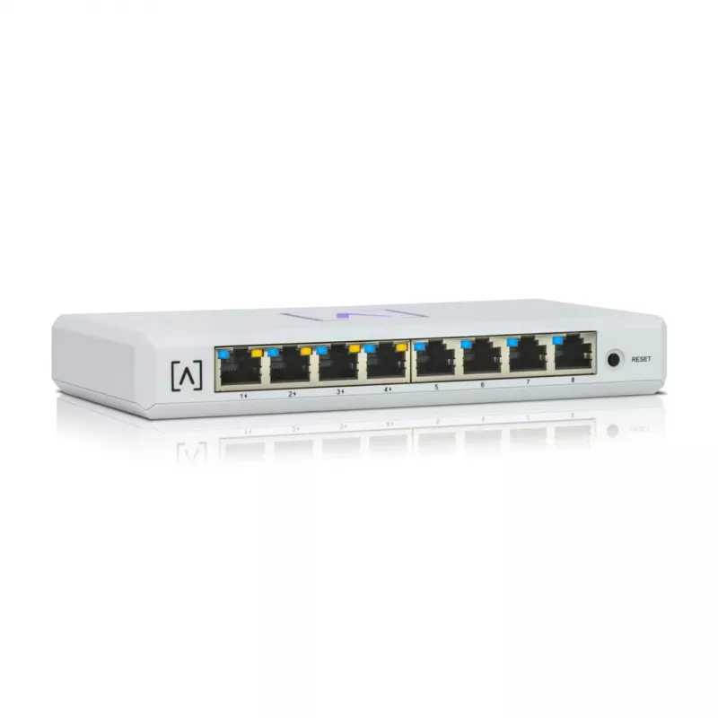 Alta Labs S8-POE Sieťový switch Upravovaný Gigabit Ethernet (10/100/1000) Power over Ethernet (PoE) Biely