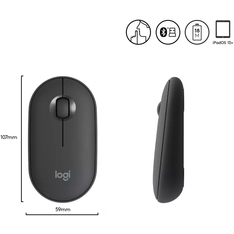 Myš USB optická bezdrôtová M350/GRAPHITE 910-005718 Logitech