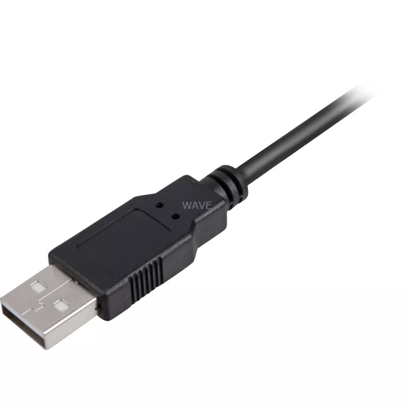 USB 2.0 kábel, USB-A konektor samec > USB-B konektor samec (čierny, 2,0 metra)