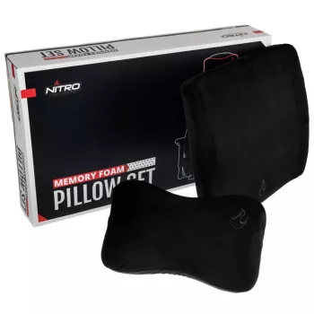 Sada vankúšov z pamäťovej peny nitro concepts NC-PST-MF-001 — čierna, ergonomické podporné vankúše z pamäťovej peny (sada)