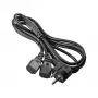 Akyga AK-PC-04A napájací rozdeľovací kábel CEE 7/7 na 2x IEC C13, 1,8 m, čierny