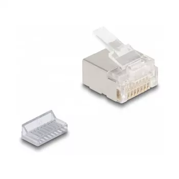 DeLOCK RJ45 modulárny konektor Cat.6A pre tenké a ploché káble sada 100 ks
