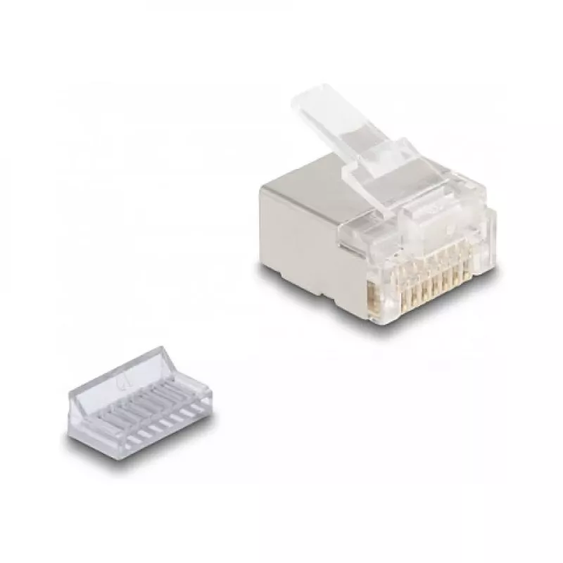 DeLOCK RJ45 modulárny konektor Cat.6A pre tenké a ploché káble sada 100 ks
