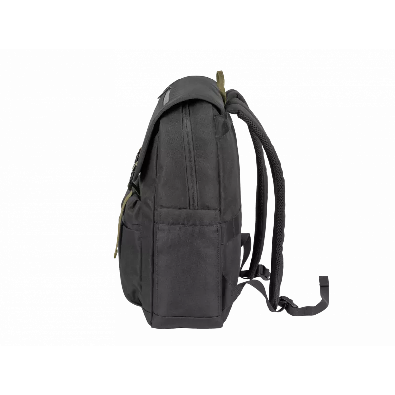 NATEC Niala NTO-2239 batoh na notebook 39,6 cm (15,6 palca), 18 L, odolný voči postriekaniu, recyklovaný polyester, čierny/tmavozelený