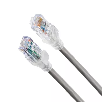 Sieťový patch kábel Belden 10GX Cat6a U/UTP LSZH 3 m RJ-45 na RJ-45, nikel/zlaté kontakty, sivá