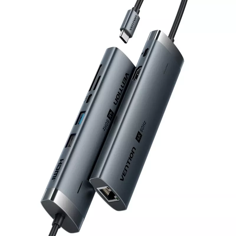 Vention USB-C 8-in-1 4K 60Hz 100W dokovacia stanica