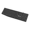 Káblová full-size klávesnica NATEC NAUTILUS NKL-1950 — USB, QWERTY US International, 105 klávesov, čierna