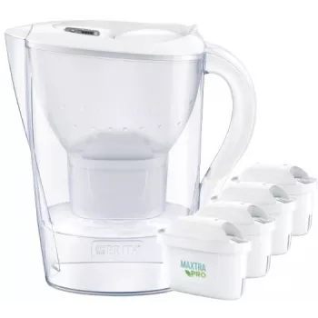 Brita Marella XL kanvica + 4 Maxtra náplne (biela)