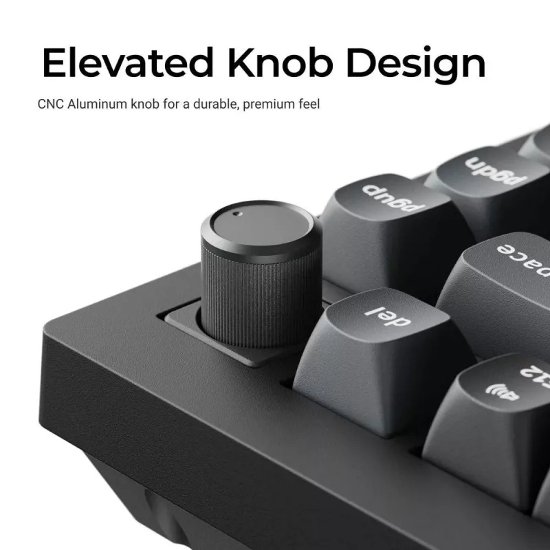 Mechanická klávesnica Keychron V1 Ultra 8K — 75% formát, QWERTY, Bluetooth, RGB, čierna