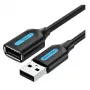 USB 2.0 predlžovací kábel (konektor samec na konektor samica) Vention CBIBD 0,5 m, čierny